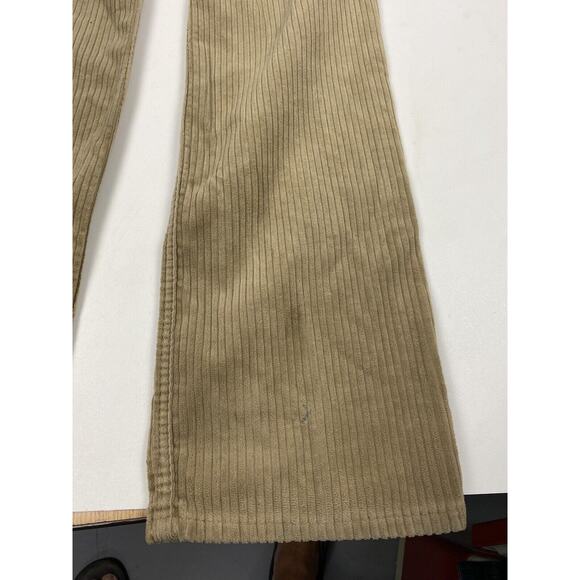 Vintage 70s Brittania Straight Corduroy Pants Teens 28x33 Khaki Beige USA Rare - Picture 4 of 15